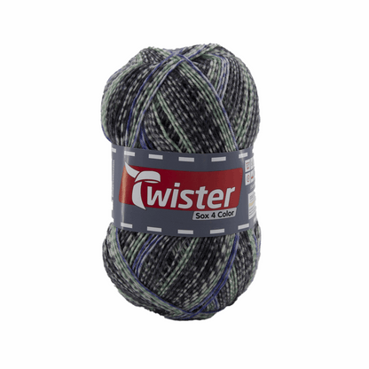 Twister Sox4 Color superwash, grün schwarz, 98306, Farbe 828