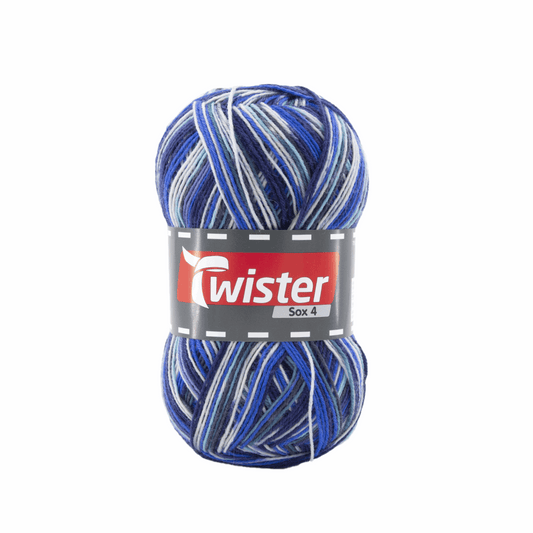 Twister Sox4 Color superwash, blau grau, 98306, Farbe 832