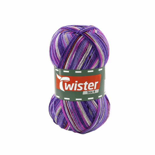 Twister Sox4 Color superwash, pink berry, 98306, color 837