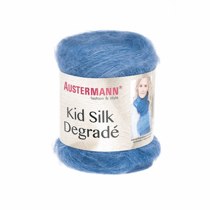Schoeller-Austermann Kid Silk, Degradee, 50g, 98309, Farbe blau 103