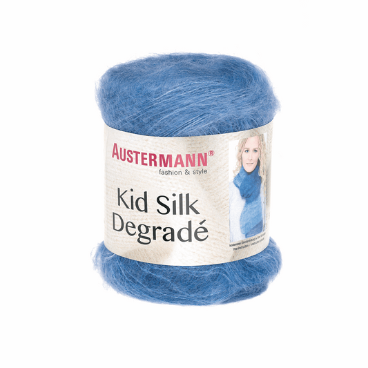 Schoeller-Austermann Kid Silk, Degradee, 50g, 98309, color blue 103
