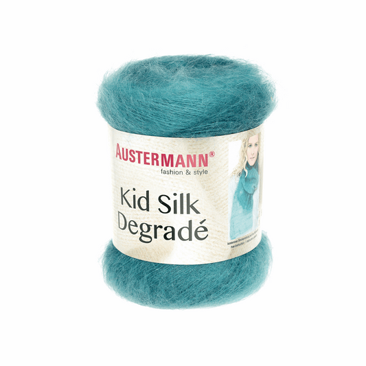 Schoeller-Austermann Kid Silk, Degradee, 50g, 98309, color petrol 104