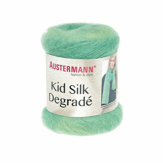 Schoeller-Austermann Kid Silk, Degradee, 50g, 98309, Farbe jade 105