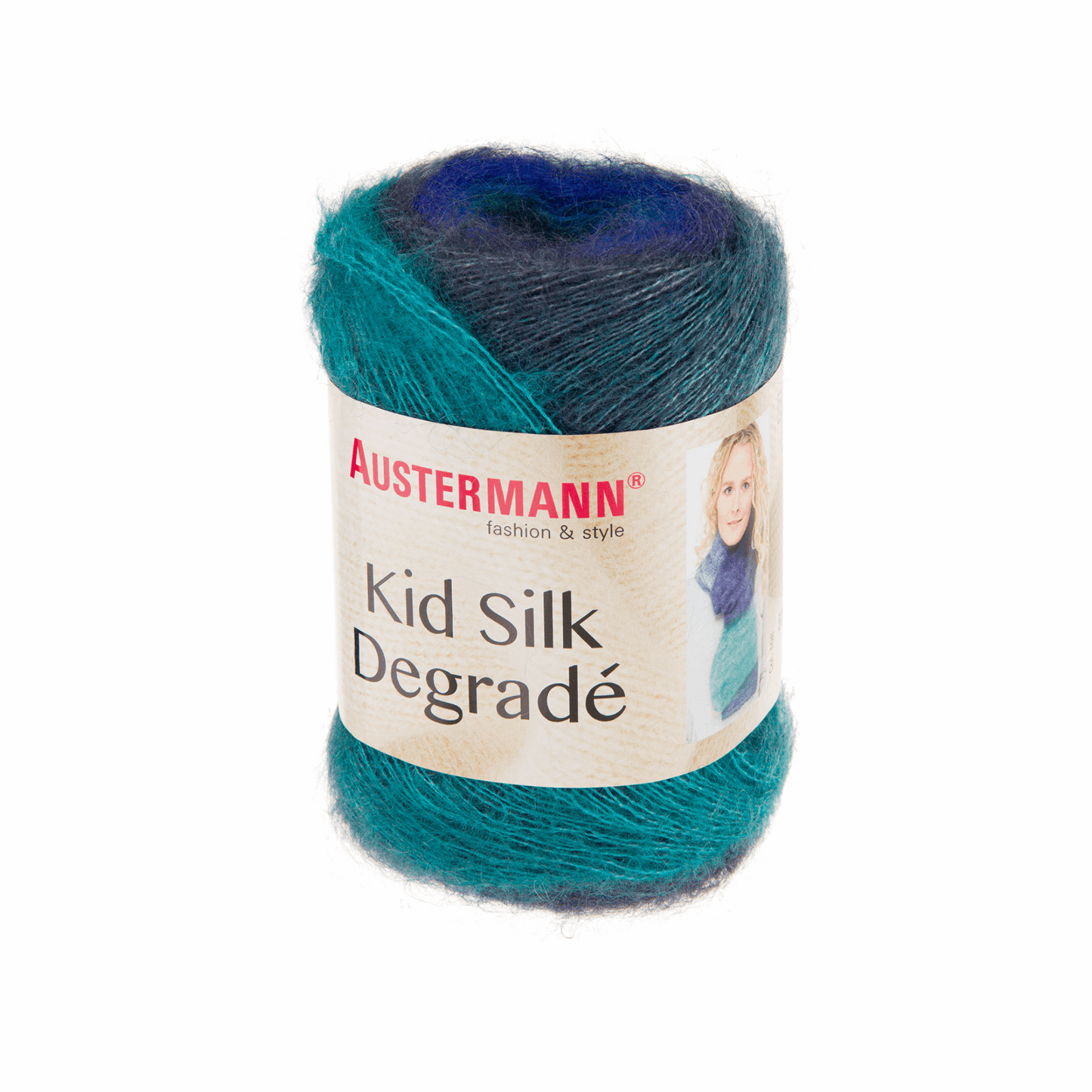 Schoeller-Austermann Kid Silk, Degradee, 50g, 98309, color lagoon 108