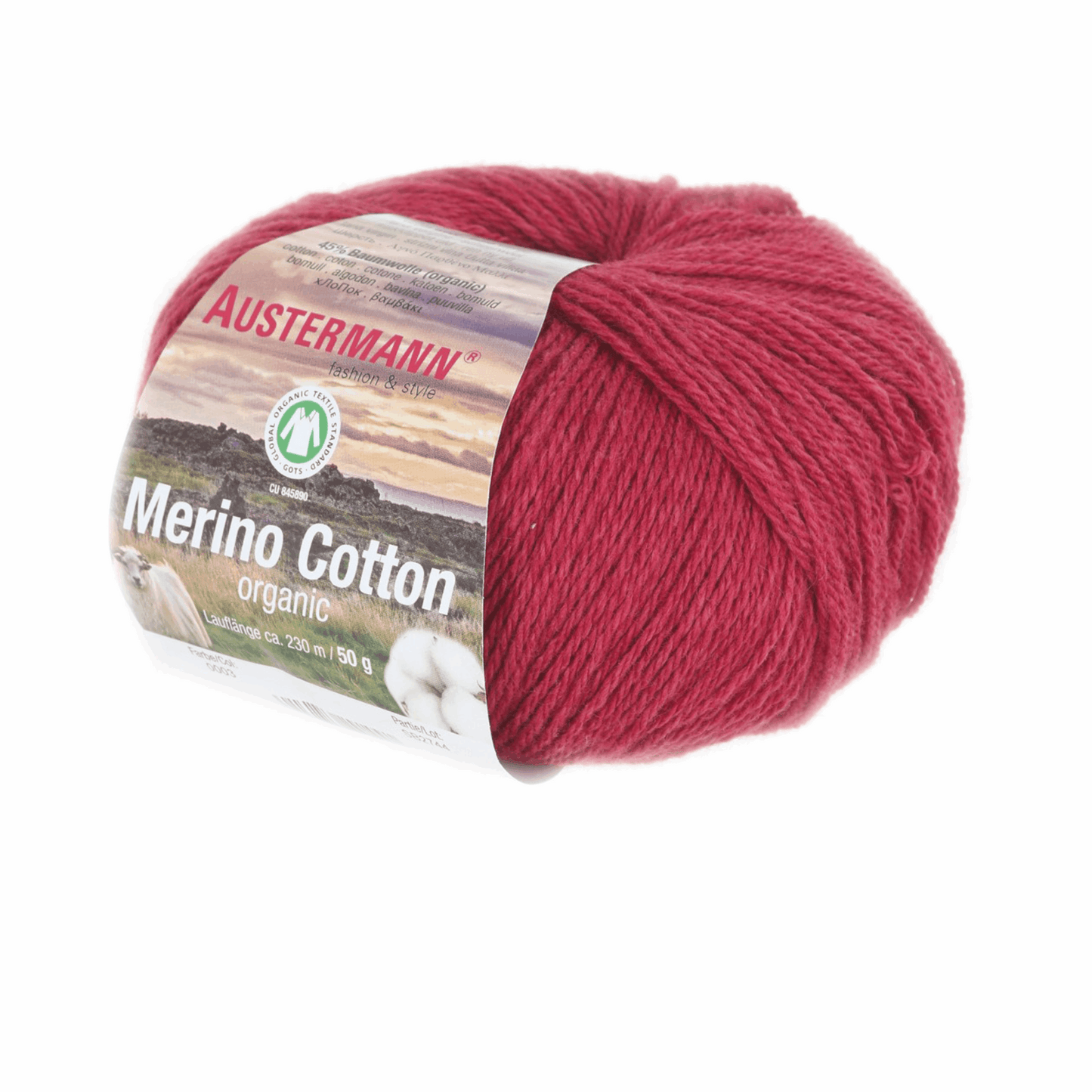 Schoeller-Austermann Gots Merino Cotton, 50g, 98311, Farbe rot 3