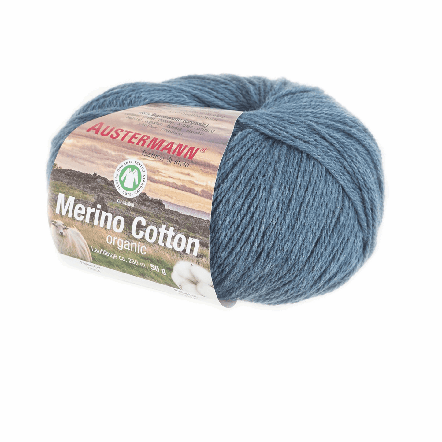 Schoeller-Austermann Gots Merino Cotton, 50g, 98311, color blue 4