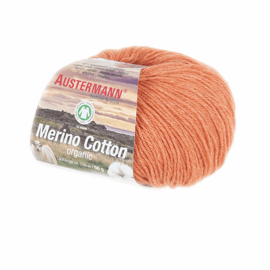 Schoeller-Austermann Gots Merino Cotton, 50g, 98311, color orange 8