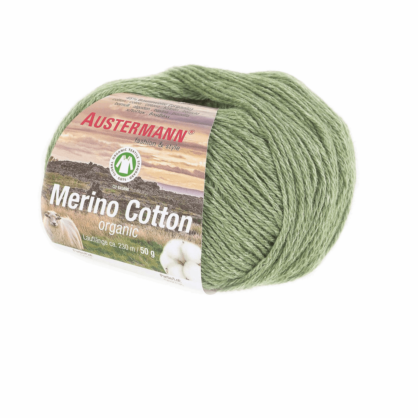 Schoeller-Austermann Gots Merino Cotton, 50g, 98311, Farbe grün 12
