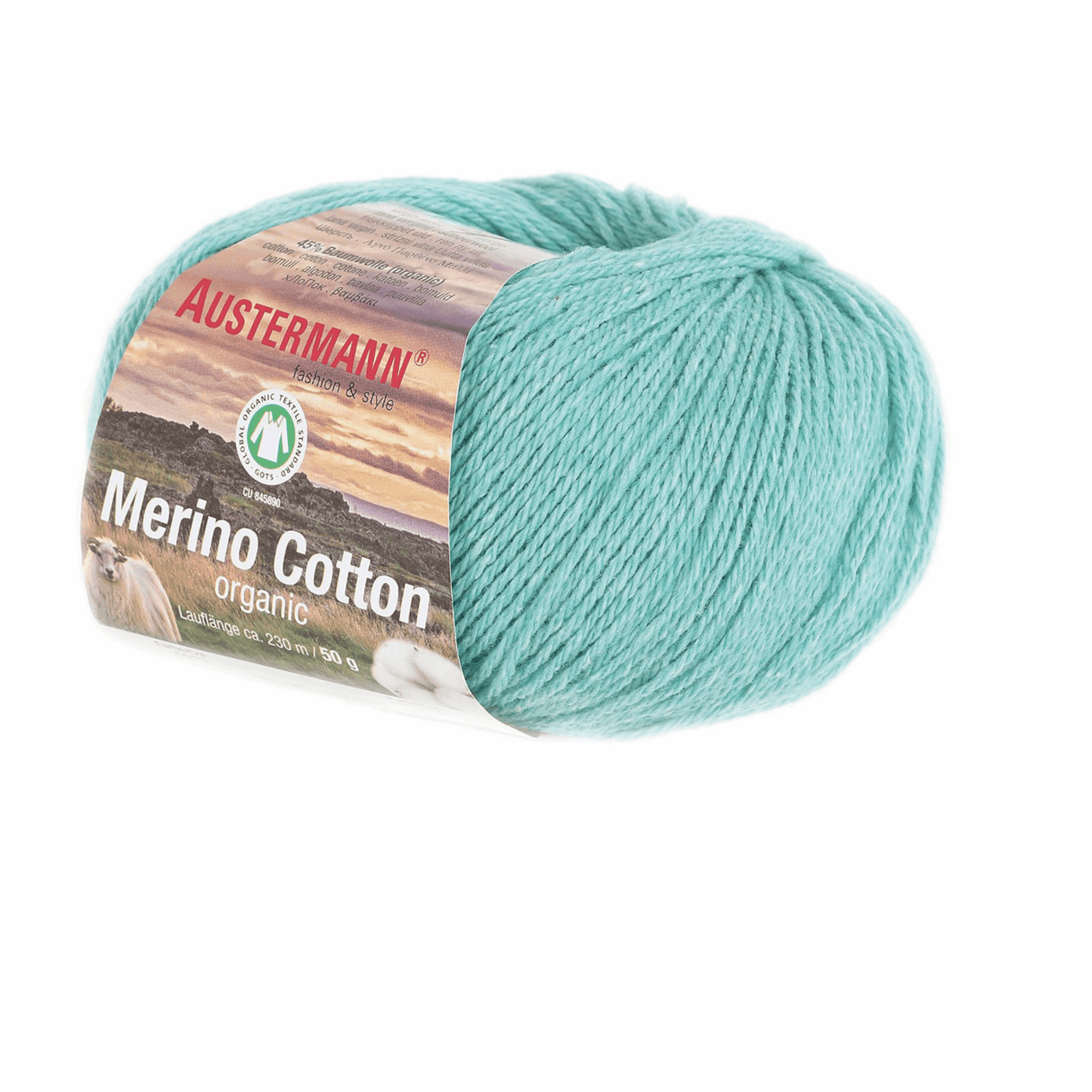 Schoeller-Austermann Gots Merino Cotton, 50g, 98311, color turquoise 13