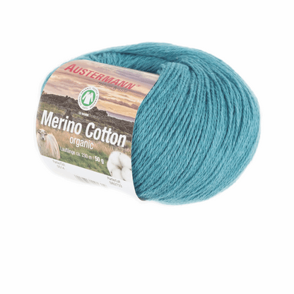 Schoeller-Austermann Gots Merino Cotton, 50g, 98311, color lagoon 14