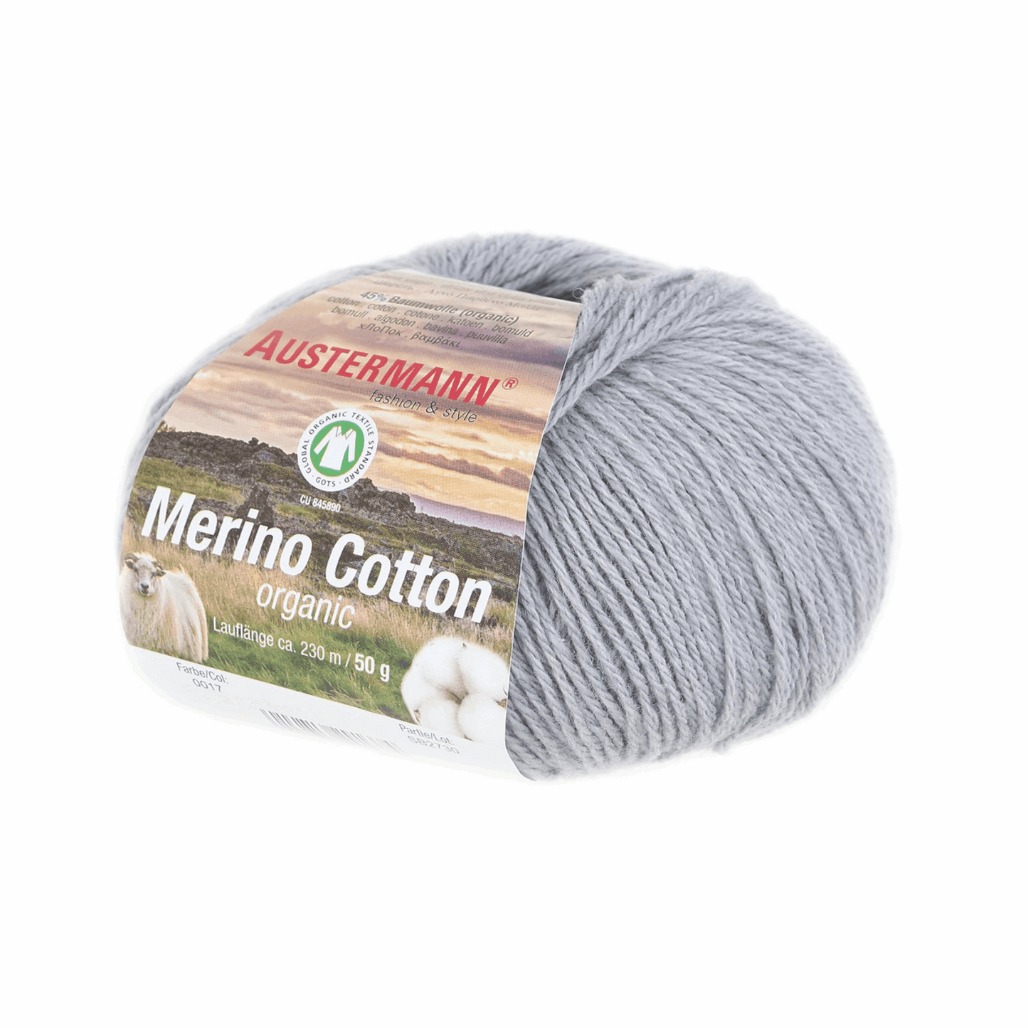 Schoeller-Austermann Gots Merino Cotton, 50g, 98311, color light gray 17