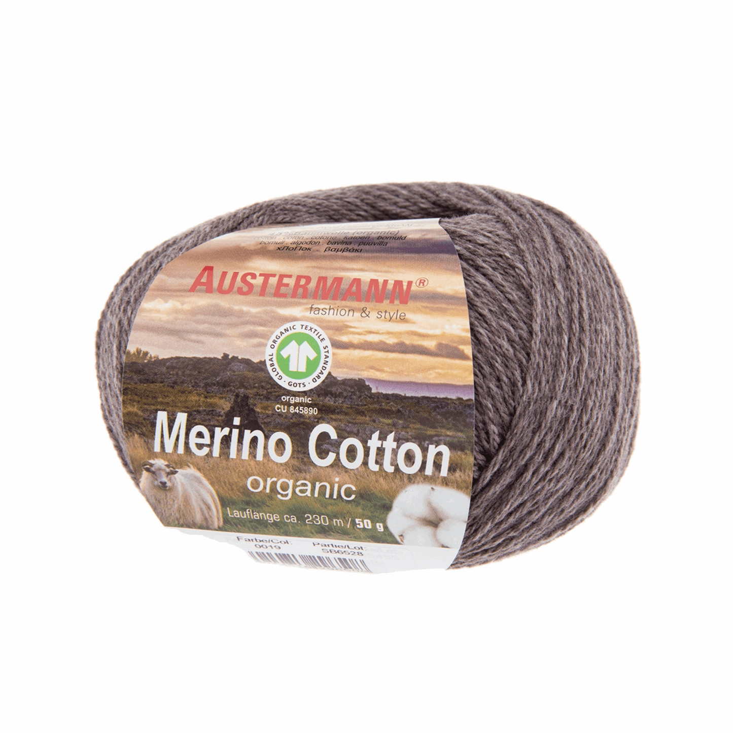 Schoeller-Austermann Gots Merino Cotton, 50g, 98311, color cocoa 19