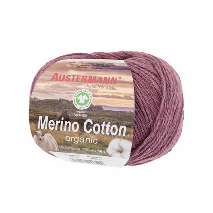 Schoeller-Austermann Gots Merino Cotton, 50g, 98311, color berry 20