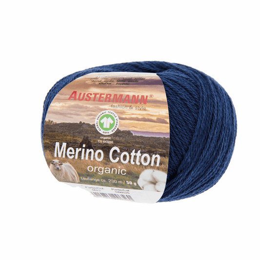 Schoeller-Austermann Gots Merino Cotton, 50g, 98311, color indigo 22