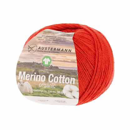 Schoeller-Austermann Gots Merino Cotton, 50g, 98311, Farbe paprika 26