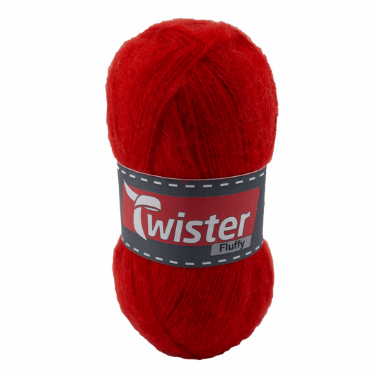 Twister Fluffy, 50g, 98320, Farbe rot 35