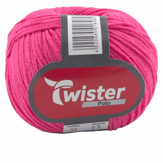 Twister Polo uni, 50g, 98326, Farbe pink 32