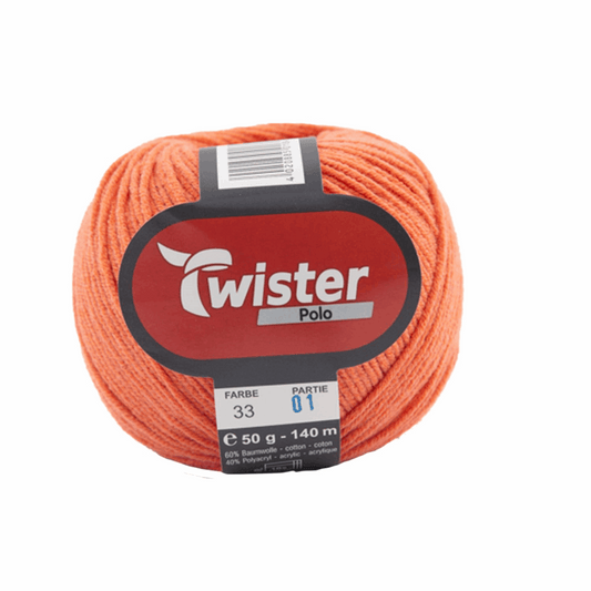 Twister Polo uni, 50g, 98326, color terracotta 33