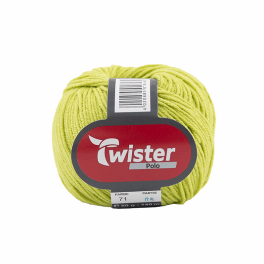 Twister Polo uni, 50g, 98326, color green 71