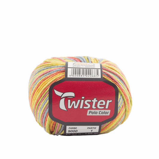 Twister Polo color, 50g, 98331, Farbe pink/gelb/bl 9000