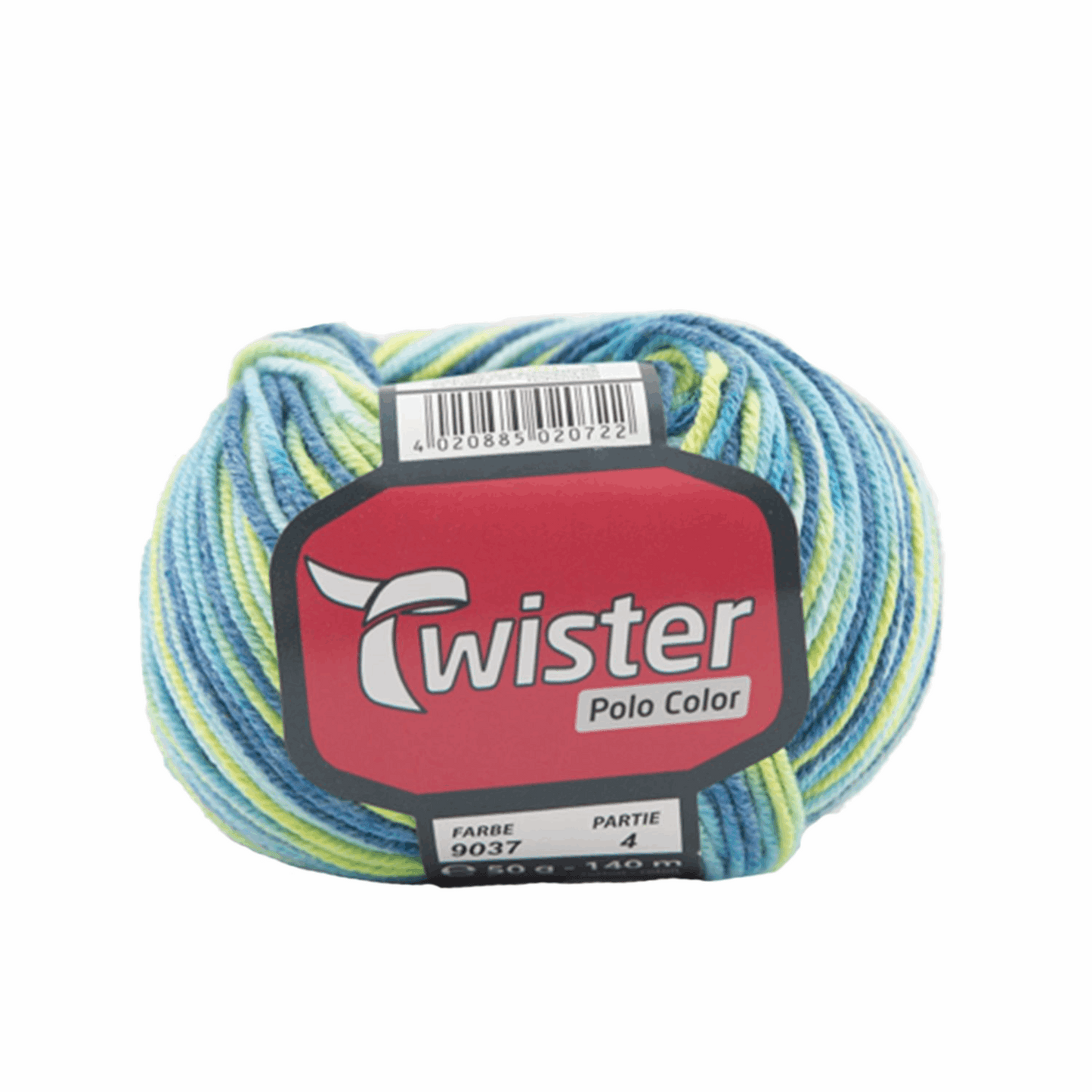Twister Polo color, 50g, 98331, Farbe mint/bleu/bl 9037