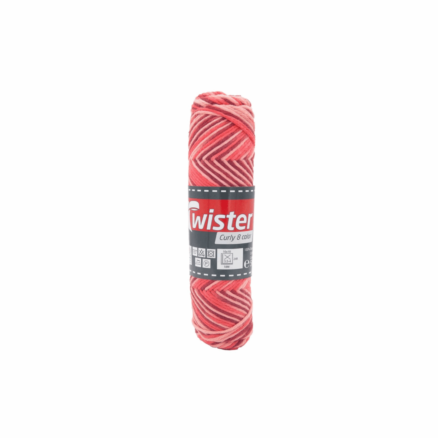 Twister Curly 8fädig, 50g, 98355, Farbe aprrikot rot weinrot 103