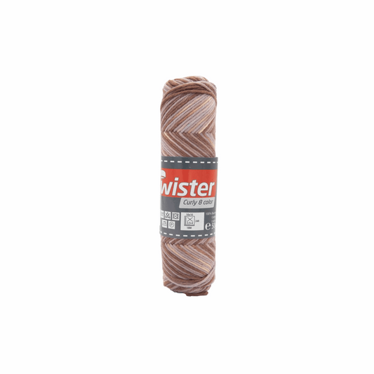 Twister Curly 8fädig, 50g, 98355, Farbe h-m-d-braun 113