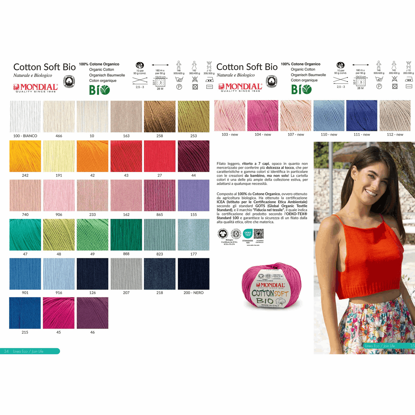 Lane Mondial Cotton Soft Bio 50g, 98429, Farbe grau 207