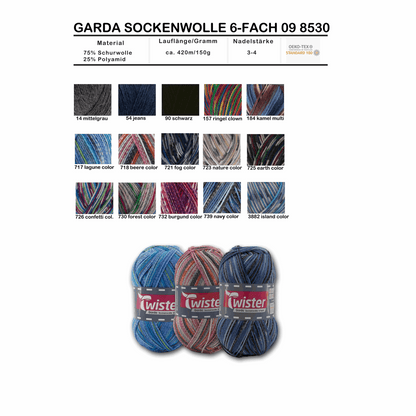 Twister Grada 6-thread 150G, 98530, color earth color 725