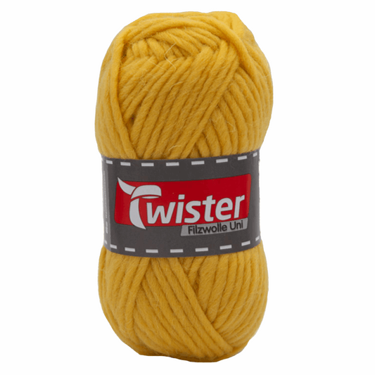 Twister Filzwolle 50G, 98535, Farbe gelb 25