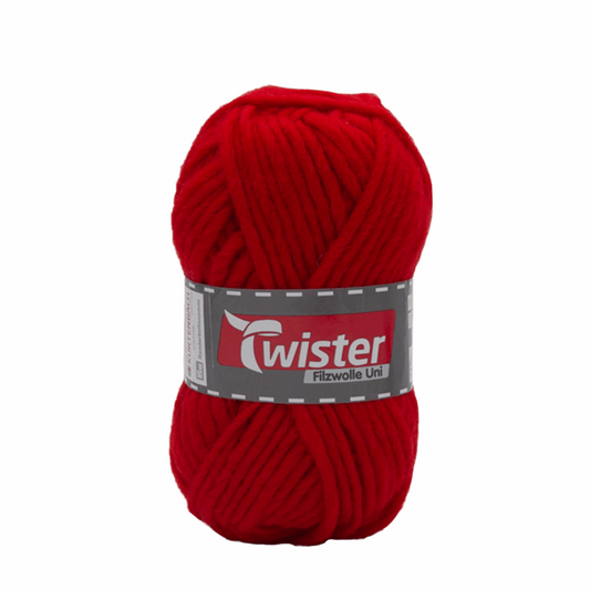 Twister Filzwolle 50G, 98535, Farbe rot 35