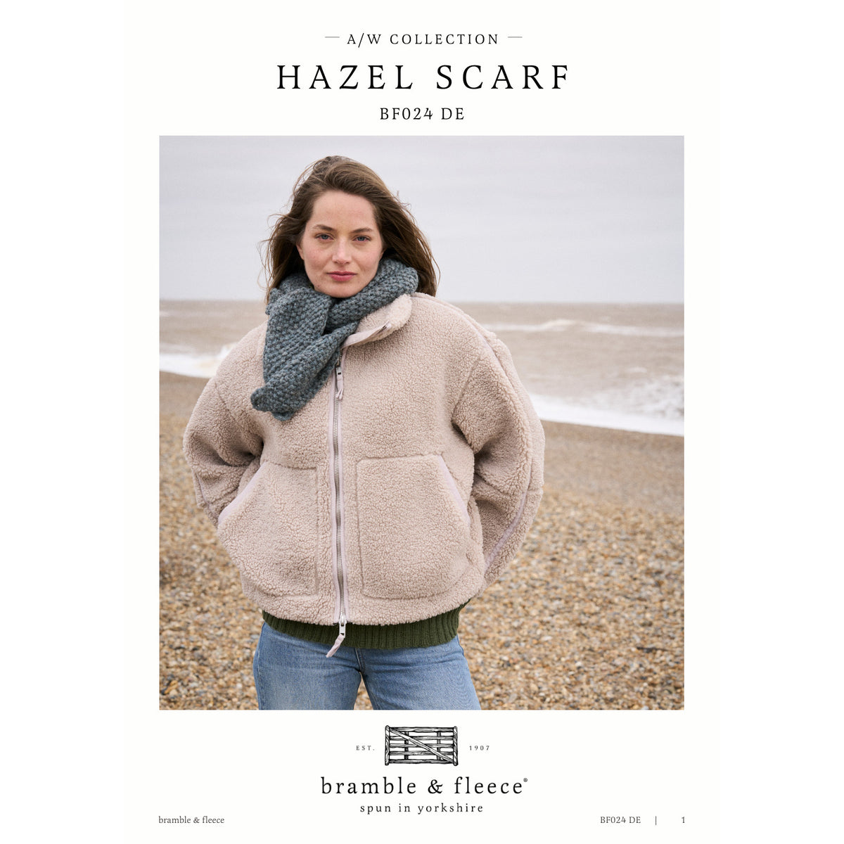 Anleitung (de, en, fr) von © Bramble & Fleece - Hazel Scarf BF024