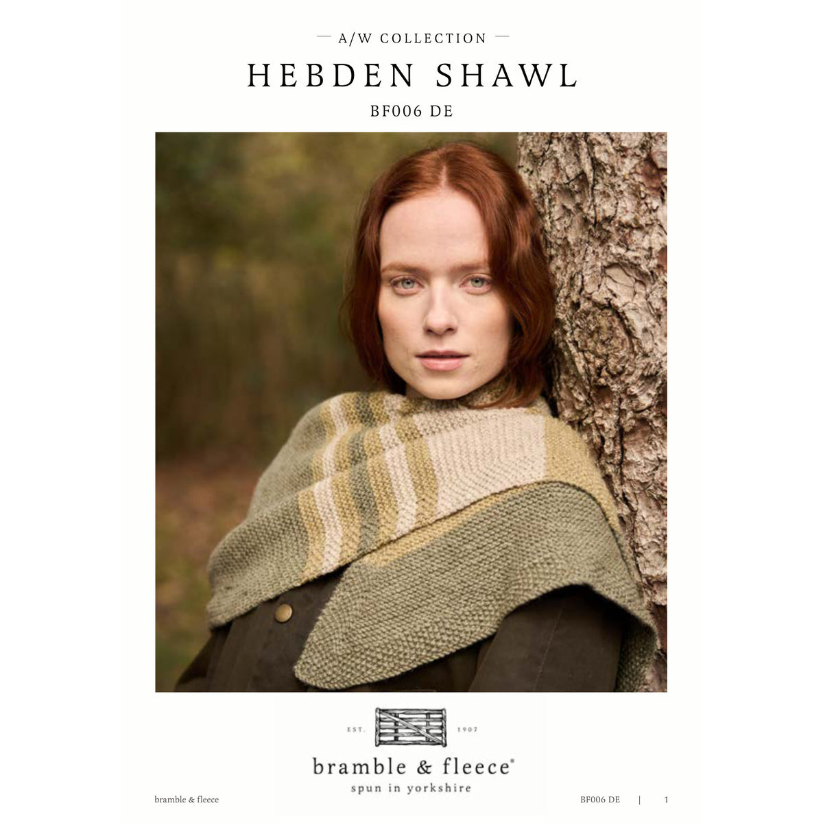 Anleitung (de, en, fr) von © Bramble & Fleece - Hebden Shawl BF006