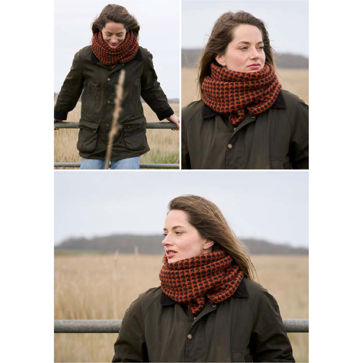 Anleitung (de, en, fr) von © Bramble & Fleece - Ilkley Scarf BF005