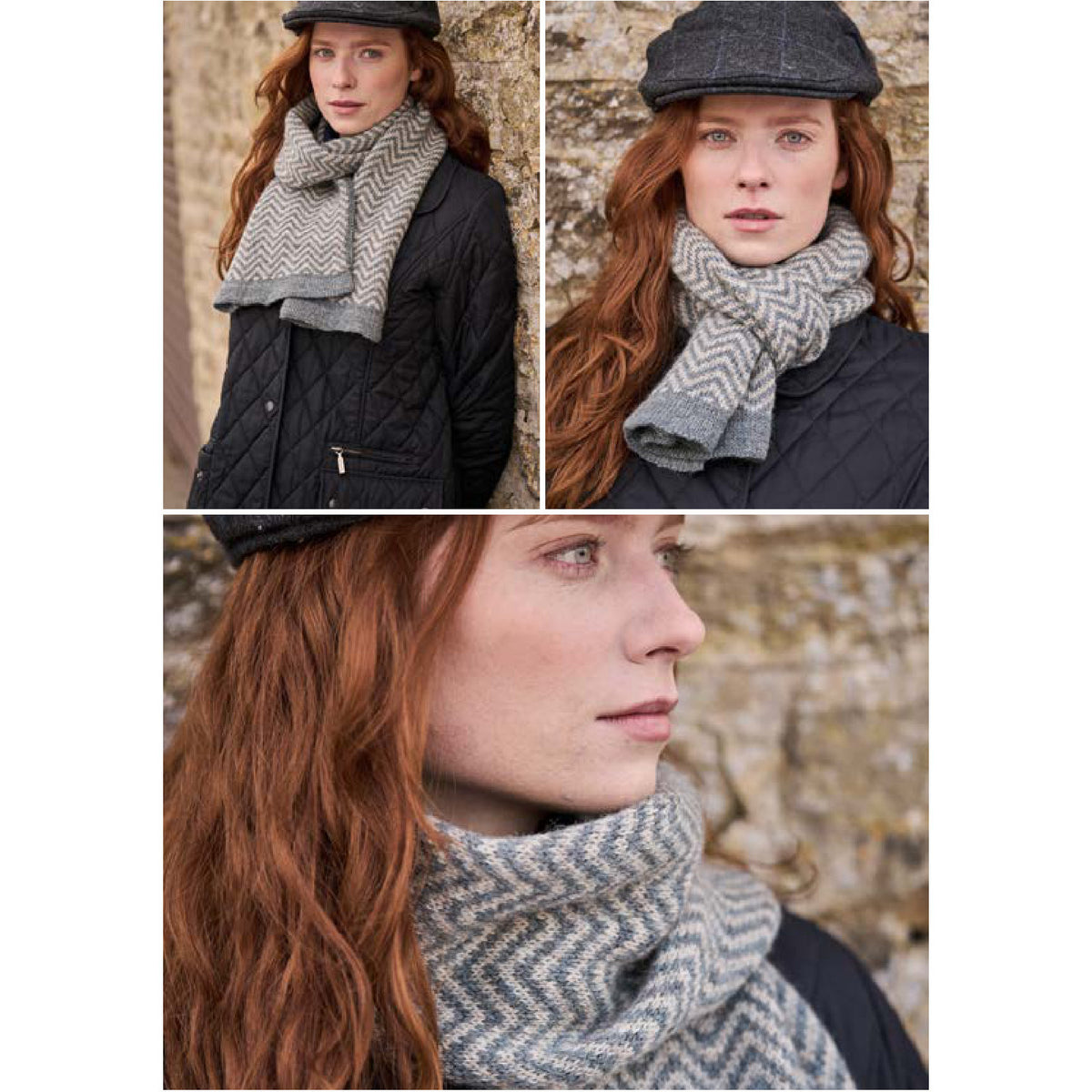 Anleitung (de, en, fr) von © Bramble & Fleece - Thirsk Scarf BF004