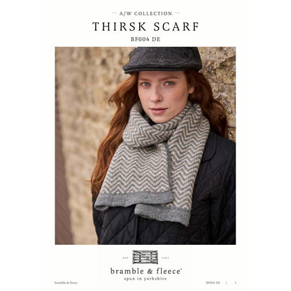 Anleitung (de, en, fr) von © Bramble & Fleece - Thirsk Scarf BF004