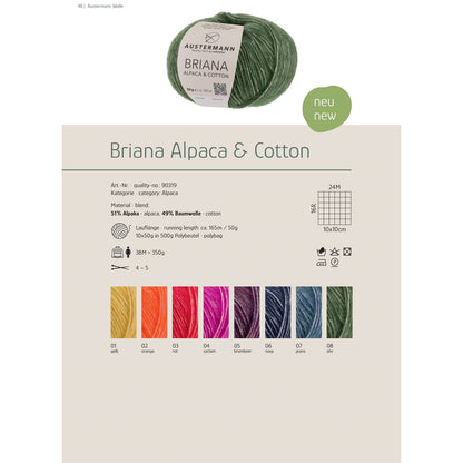 Briana Alpaca & Cotton 50g, 90319, Farbe rot 3