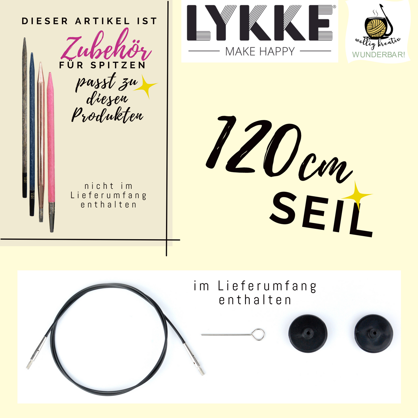 Lykke rope for lace 120cm, 15009010