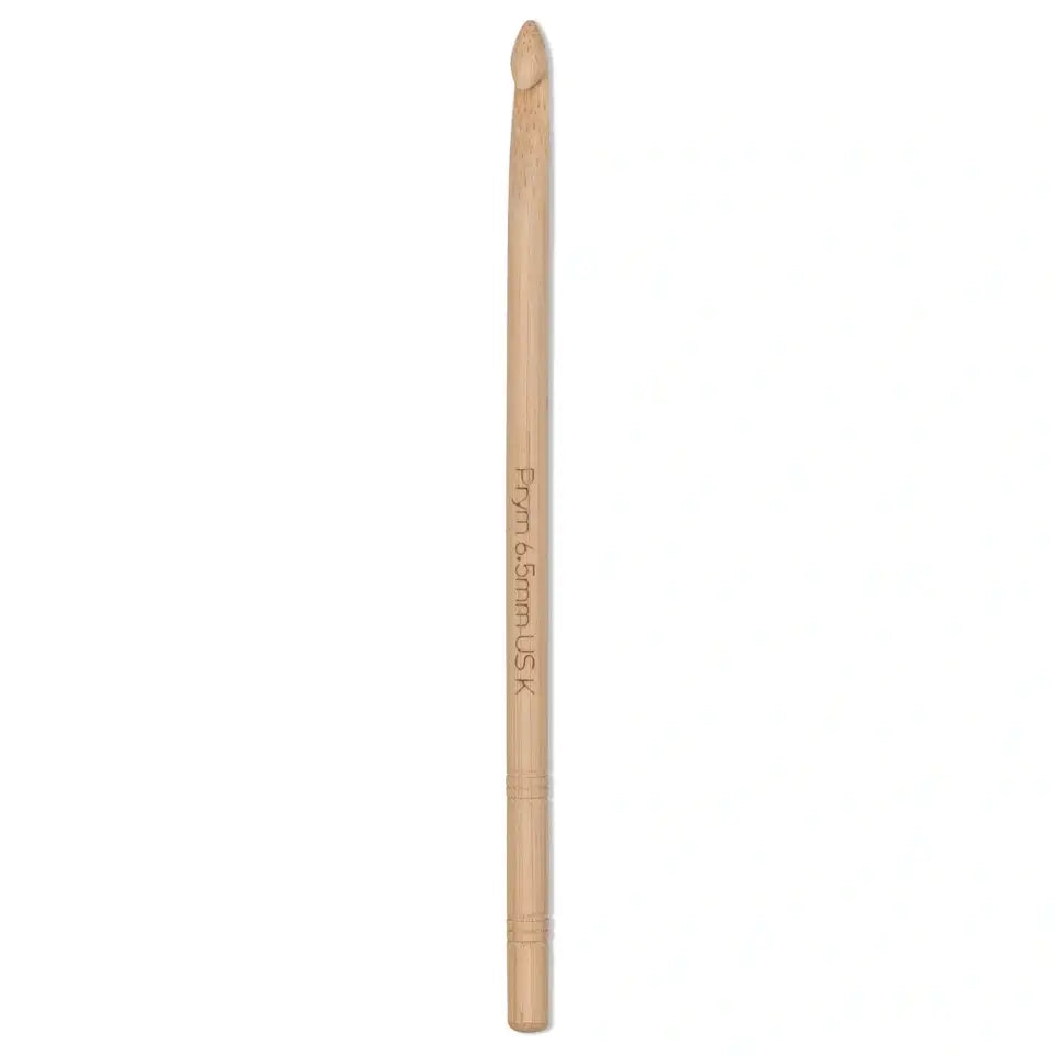 Wool crochet hook bamboo, 15 cm, 6.50 mm, natural, 111976