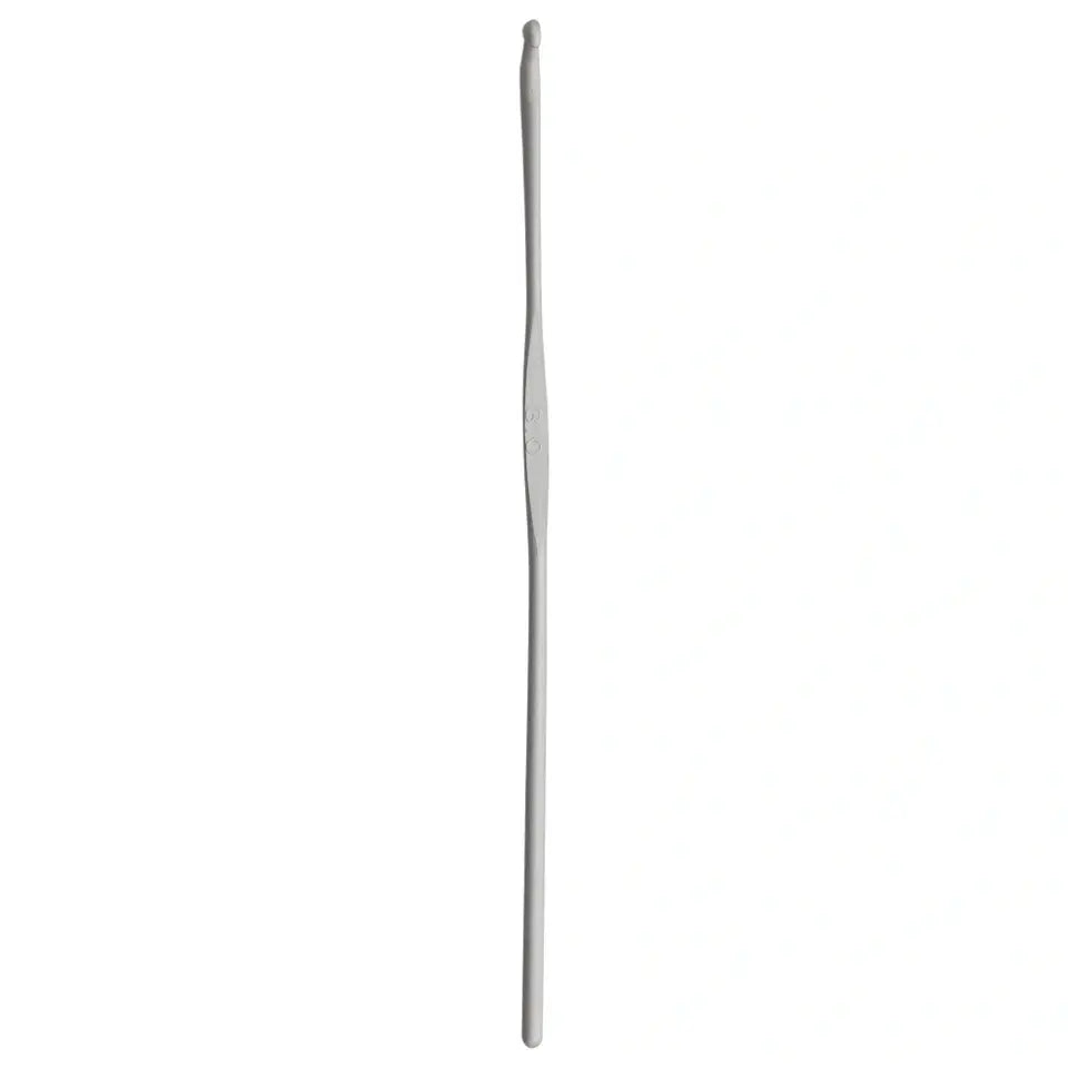 Wollhäkelnadeln ohne Griff, 14cm, 3 mm, grau, 111951