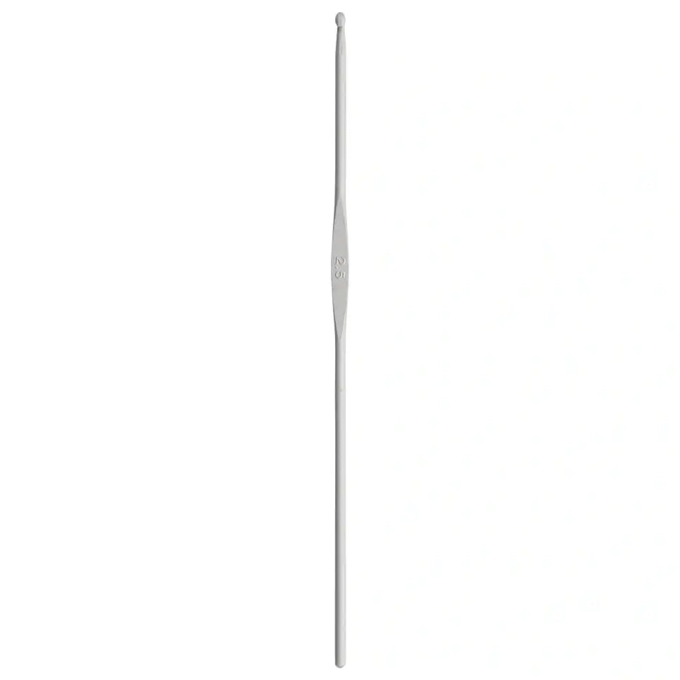 Wollhäkelnadeln ohne Griff, 14cm, 2,5 mm, grau, 111951