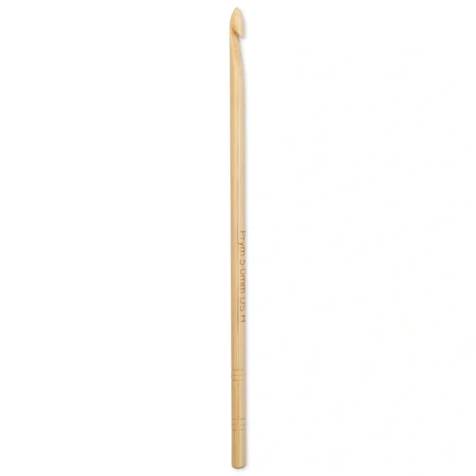 Wool crochet hook bamboo, 15 cm, 5 mm, natural, 111976