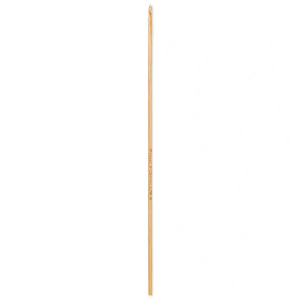 Wool crochet hook bamboo, 15 cm, 2 mm, natural, 111976