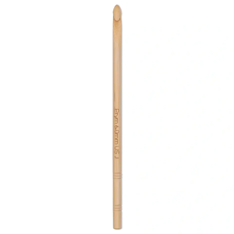 Woll-Häkelnadel Bambus, 15 cm, 6 mm, natur, 111976