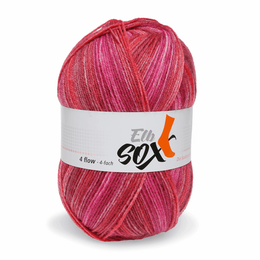 ggh ElbSox-4,  flow-color, 100g, 96039, Farbe rot degr 5