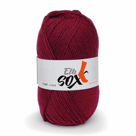 ggh ElbSox-4, uni, 50g, 96038, Farbe dunkelrot 10