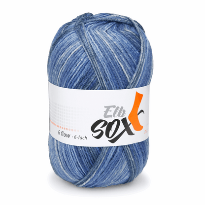 ggh ElbSox-6,  flow-color, 150g, 96040, Farbe blau degr 4