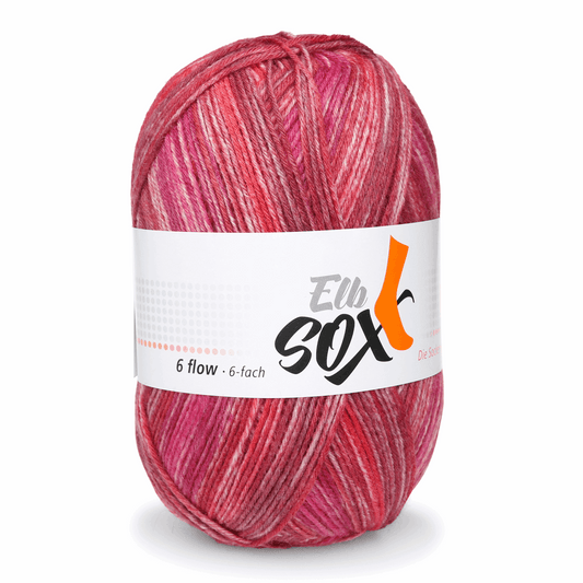 ggh ElbSox-6,  flow-color, 150g, 96040, Farbe rot degr 5
