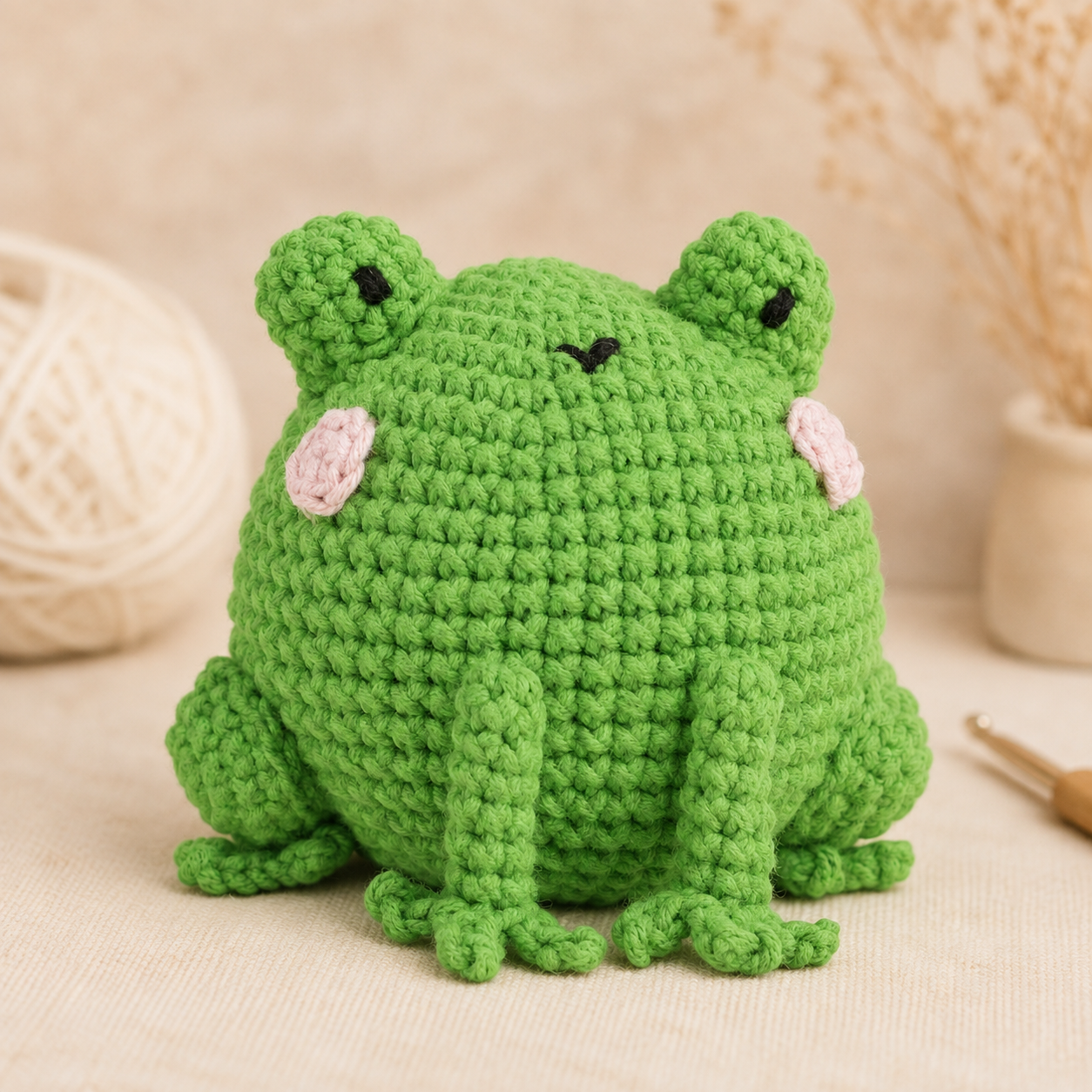 Lykke - Häkelset mit Wolle - Amitami Mossy the Frog