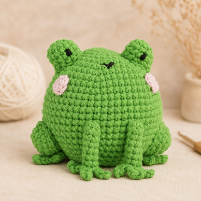 Lykke - Häkelset mit Wolle - Amitami Mossy the Frog